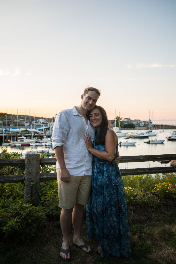 sunset engagement shoot rockport ma