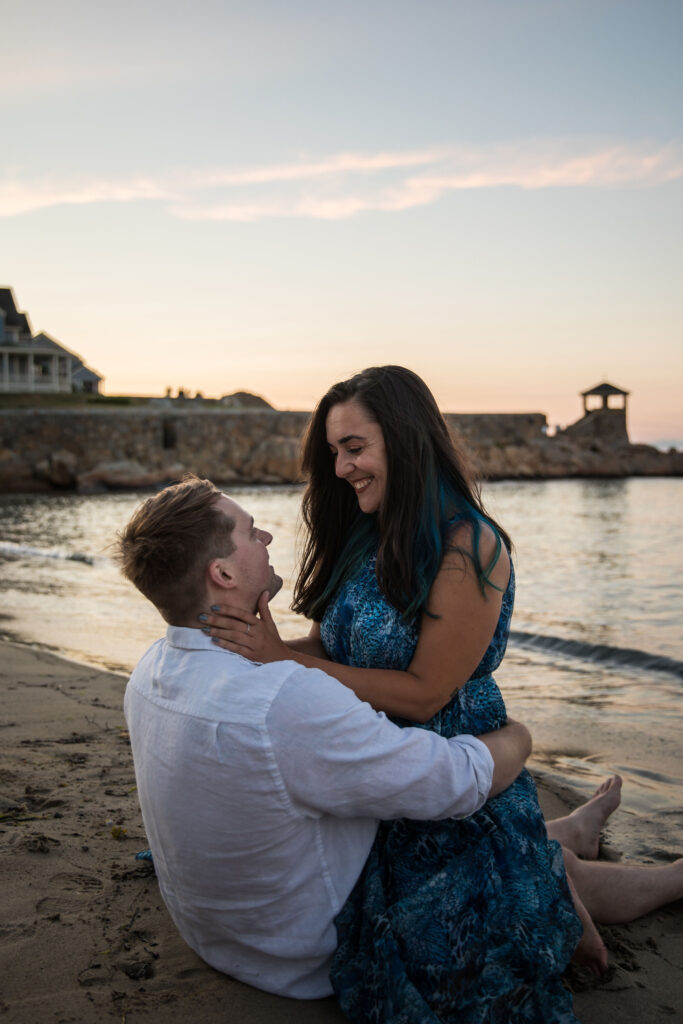 front beach rockport ma engagement shoot